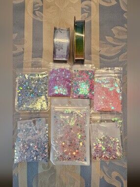 Iridescent Heart Glitter Bundle (7)